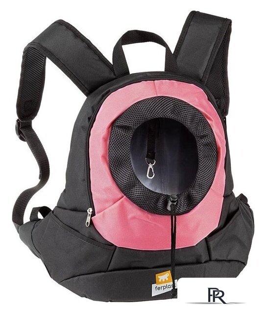 Рюкзак-переноска Ferplast Kangoo S (черный/розовый) - Изображение №1 — Интернет-магазин ПроЗаказ