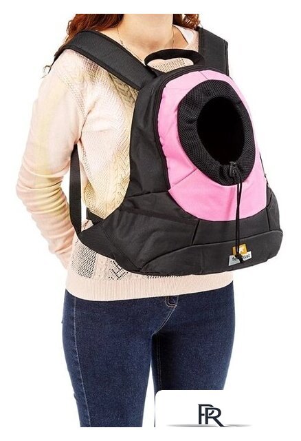 Рюкзак-переноска Ferplast Kangoo S (черный/розовый) - Изображение №2 — Интернет-магазин ПроЗаказ