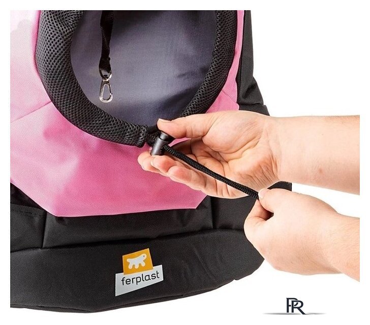 Рюкзак-переноска Ferplast Kangoo S (черный/розовый) - Изображение №3 — Интернет-магазин ПроЗаказ