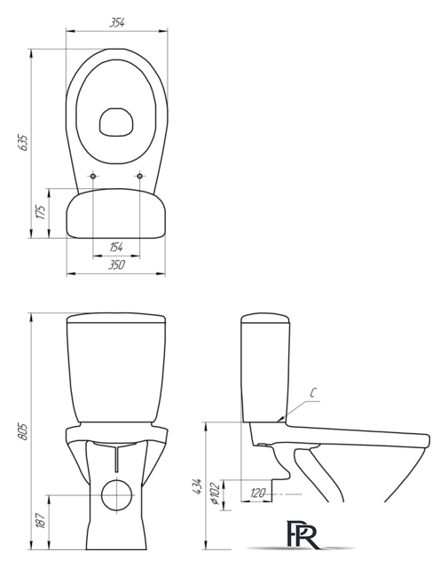 Унитаз напольный Cersanit Trento KO-TR011-3/6-PL - Изображение №2 — Интернет-магазин ПроЗаказ