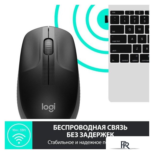 Мышь Logitech M190 (черный/темно-серый) - Изображение №3 — Интернет-магазин ПроЗаказ