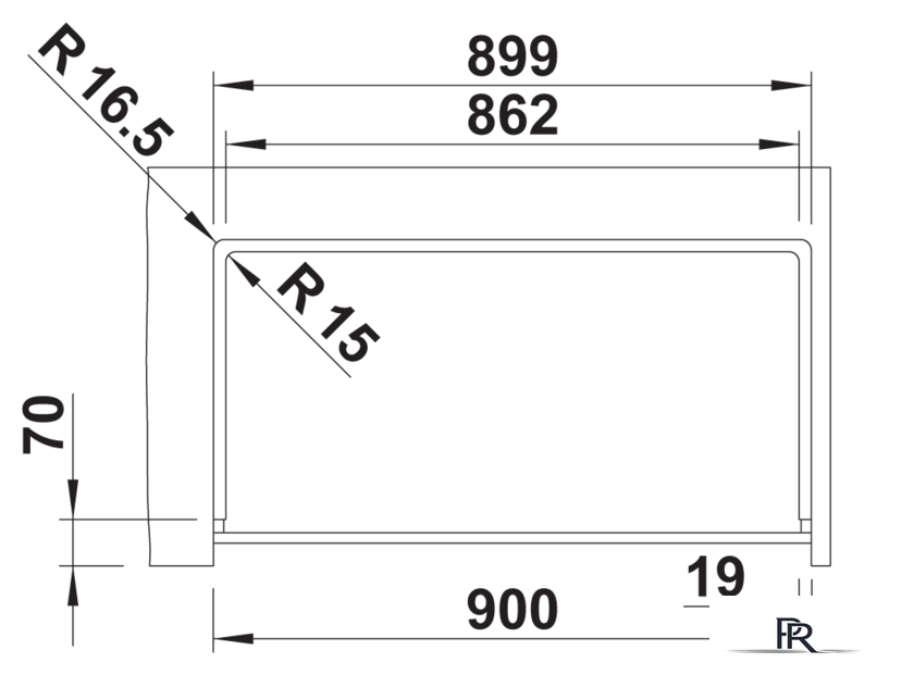 Кухонная мойка Blanco Vintera XL 9-UF 526101 (антрацит) - Изображение №3 — Интернет-магазин ПроЗаказ