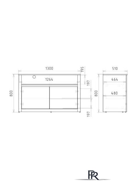 Тумба Рэйгрупп Bromo ТК-07 2D 130x80x51 ТВ-07 BR (дуб бордолайт) - Изображение №9 — Интернет-магазин ПроЗаказ