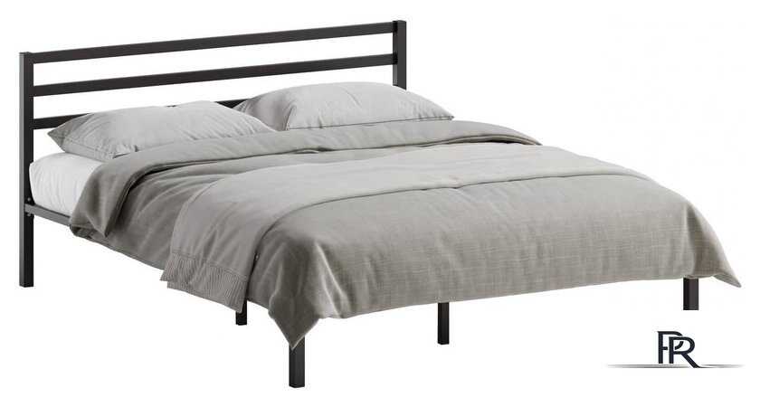 Кровать Домаклево Сталь 180x200 (черный) - Изображение №1 — Интернет-магазин ПроЗаказ
