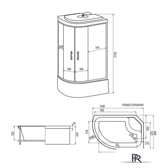 Душевая кабина Erlit ER3512TPR-C2-RUS (120х80) - Изображение №4 — Интернет-магазин ПроЗаказ