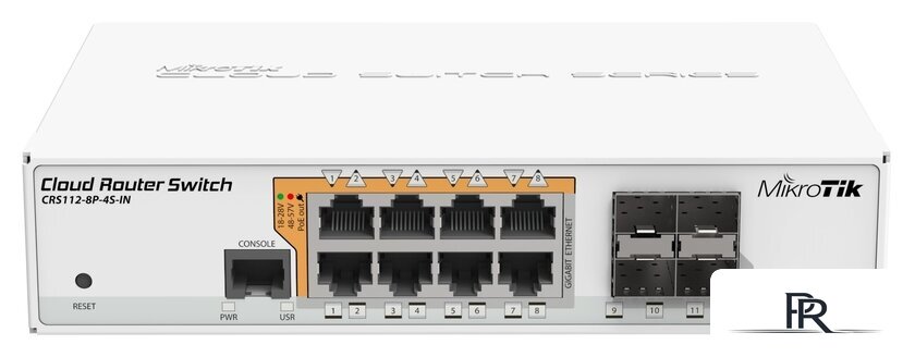 Управляемый коммутатор 3-го уровня Mikrotik CRS112-8P-4S-IN - Изображение №1 — Интернет-магазин ПроЗаказ