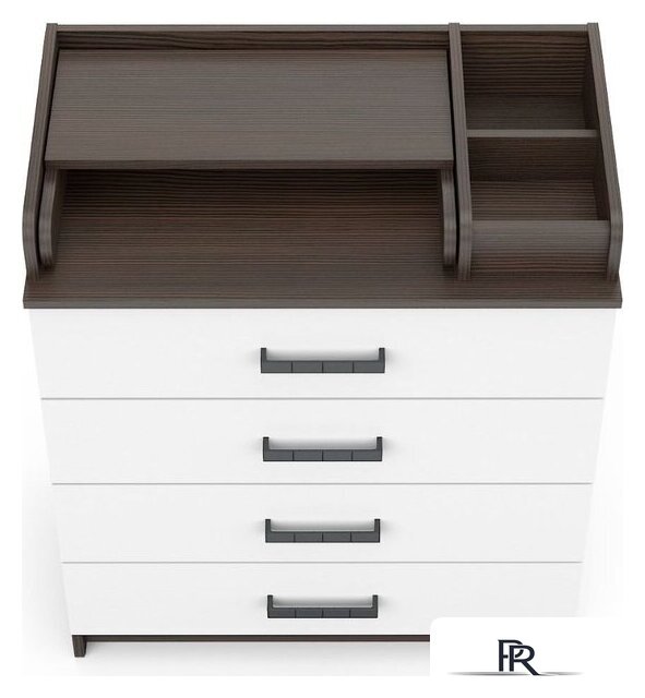 Детский комод Атон Мебель Marvin (бодяга темный/белый) - Изображение №2 — Интернет-магазин ПроЗаказ