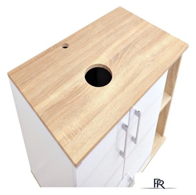  Doratiz Тумба под умывальник Doratiz Гавайи 80 9908.184 (белый/дуб сонома) - Изображение №16 — Интернет-магазин ПроЗаказ