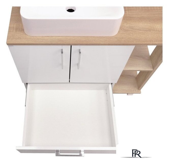  Doratiz Тумба под умывальник Doratiz Гавайи 80 9908.184 (белый/дуб сонома) - Изображение №12 — Интернет-магазин ПроЗаказ