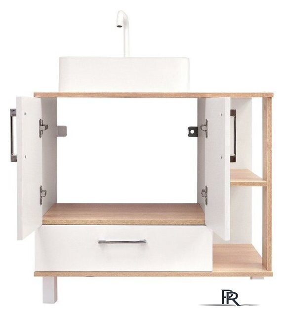  Doratiz Тумба под умывальник Doratiz Гавайи 80 9908.184 (белый/дуб сонома) - Изображение №3 — Интернет-магазин ПроЗаказ