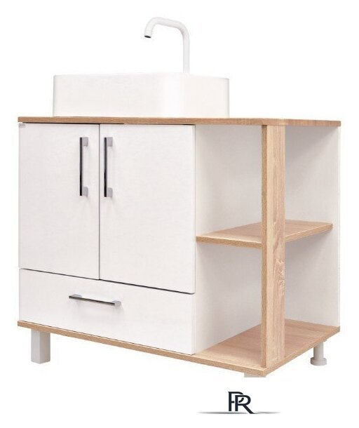  Doratiz Тумба под умывальник Doratiz Гавайи 80 9908.184 (белый/дуб сонома) - Изображение №1 — Интернет-магазин ПроЗаказ