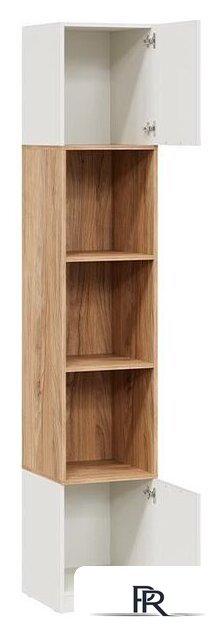 Шкаф распашной Трия Стелла Комбинированный Исп.2 (белый холст/белый жемчуг/яблоня беллуно) - Изображение №3 — Интернет-магазин ПроЗаказ