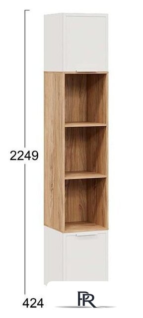 Шкаф распашной Трия Стелла Комбинированный Исп.2 (белый холст/белый жемчуг/яблоня беллуно) - Изображение №5 — Интернет-магазин ПроЗаказ