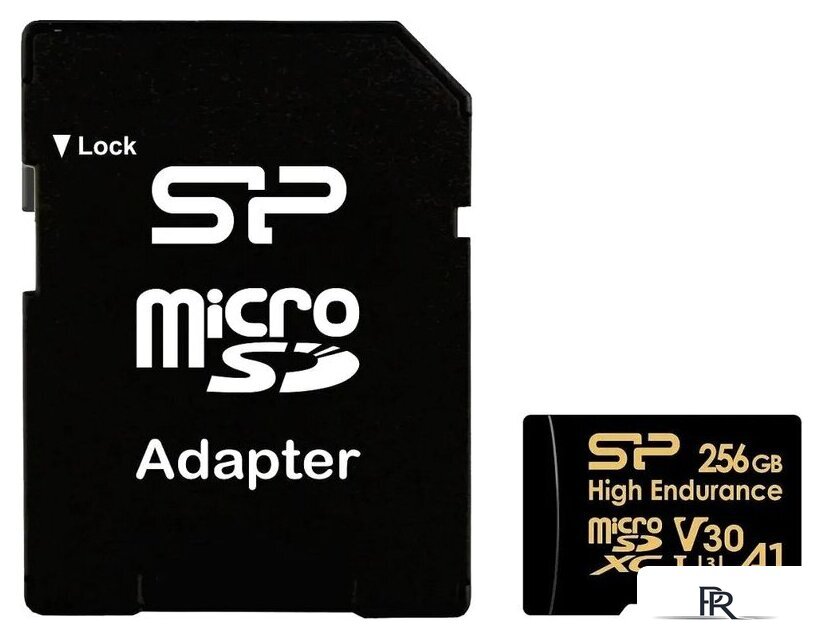 Карта памяти Silicon-Power Golden Series High Endurance microSDXC SP256GBSTXDV3V1HSP 256GB (с адаптером) - Изображение №1 — Интернет-магазин ПроЗаказ