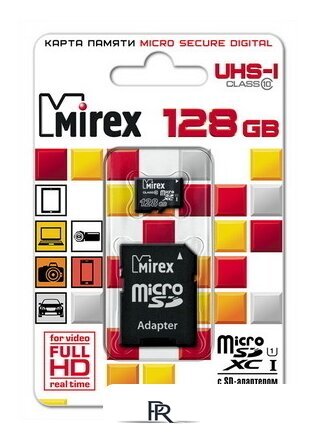 Карта памяти Mirex microSDXC UHS-I (Class 10) 128GB + адаптер [13613-AD10S128] - Изображение №2 — Интернет-магазин ПроЗаказ