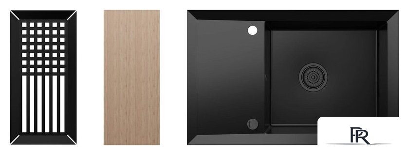 Кухонная мойка Kernau KGS Y 6078 1B1D Deep Black - Изображение №1 — Интернет-магазин ПроЗаказ