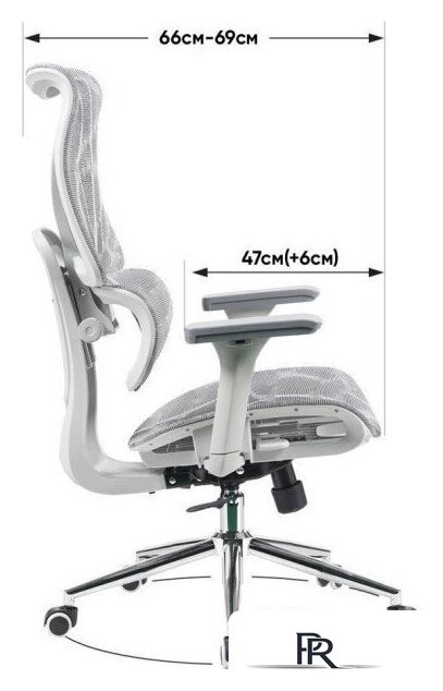 Офисное кресло myroo Office Wizard HS-3853H-1-G (light grey) - Изображение №3 — Интернет-магазин ПроЗаказ