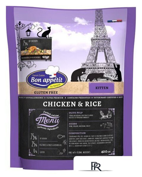 Сухой корм для кошек Bon Appetit Cat Kitten (с курицей) 400 г - Изображение №1 — Интернет-магазин ПроЗаказ