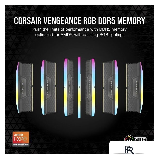 Оперативная память Corsair Vengeance RGB 2x16ГБ DDR5 5200 МГц CMH32GX5M2B5200Z40K - Изображение №2 — Интернет-магазин ПроЗаказ