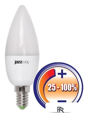 Светодиодная лампочка JAZZway PLED-DIM C37 E14 8 Вт 3000 К (диммируемая) [C37 8w 3000K] - Изображение №1 — Интернет-магазин ПроЗаказ