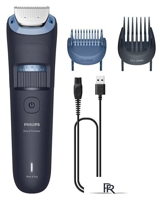 Триммер для бороды и усов Philips Beard Trimmer 3000 Series BT3665/15 - Изображение №1 — Интернет-магазин ПроЗаказ