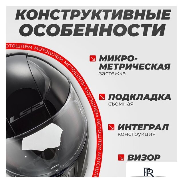Мотошлем LS2 FF353 Rapid 2 Solid (S, глянцевый черный) - Изображение №3 — Интернет-магазин ПроЗаказ