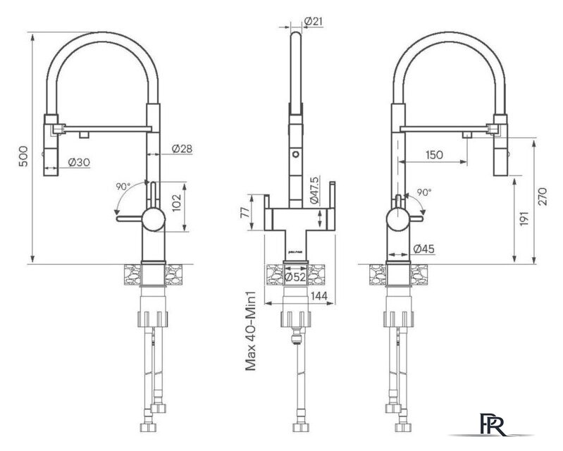Смеситель Paulmark Gravity Gr213188-G - Изображение №2 — Интернет-магазин ПроЗаказ