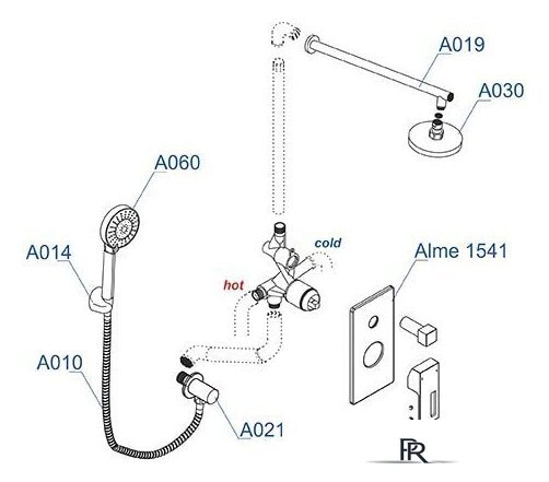 Душевая система  Wasserkraft A14130 - Изображение №7 — Интернет-магазин ПроЗаказ