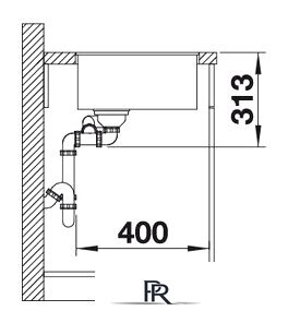 Кухонная мойка Blanco Subline 340/160-F 525984 (черный) - Изображение №3 — Интернет-магазин ПроЗаказ