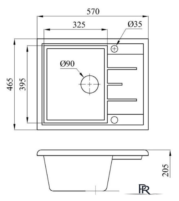 Кухонная мойка БелЭворс Mila (темно-бежевый) - Изображение №2 — Интернет-магазин ПроЗаказ