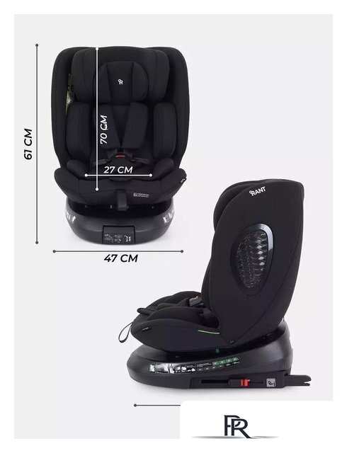 Детское автокресло Rant Helix Isofix AY819 (черный) - Изображение №10 — Интернет-магазин ПроЗаказ
