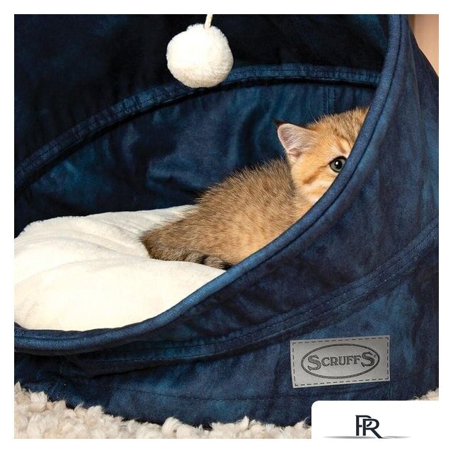Лежак Scruffs Kensington Cat Cave 661808 (синий) - Изображение №2 — Интернет-магазин ПроЗаказ
