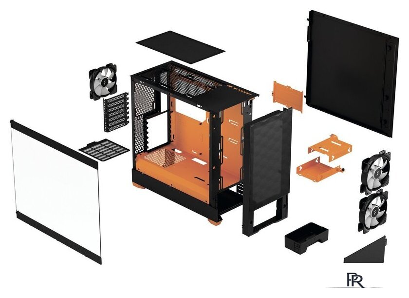 Корпус Fractal Design Pop Air RGB Orange Core TG Clear Tint FD-C-POR1A-05 - Изображение №2 — Интернет-магазин ПроЗаказ