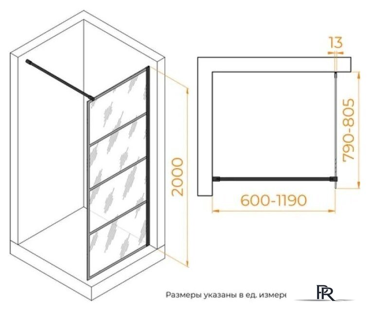 Душевая стенка RGW WA-019B 351001980-84 - Изображение №5 — Интернет-магазин ПроЗаказ