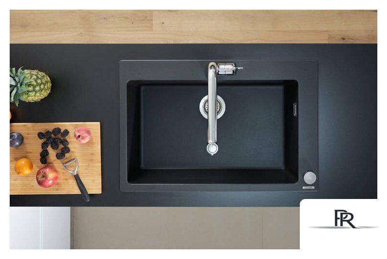 Кухонная мойка Hansgrohe S51 S510-F660 Zlewozmywak nablatowy 660 43313170 (черный графит) - Изображение №2 — Интернет-магазин ПроЗаказ