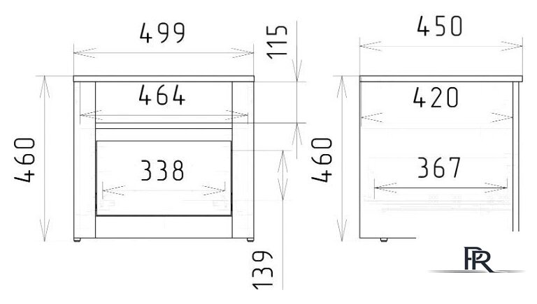 Тумба Рэйгрупп Bromo ТК-09 1Y 50x46x45 ТК-09 VL (дуб веллингтон) - Изображение №2 — Интернет-магазин ПроЗаказ