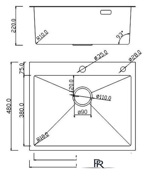 Кухонная мойка Roxen Simple 560220-60B-GR графит/текстурная PVD покрытие (с коландером и дозатором) - Изображение №19 — Интернет-магазин ПроЗаказ
