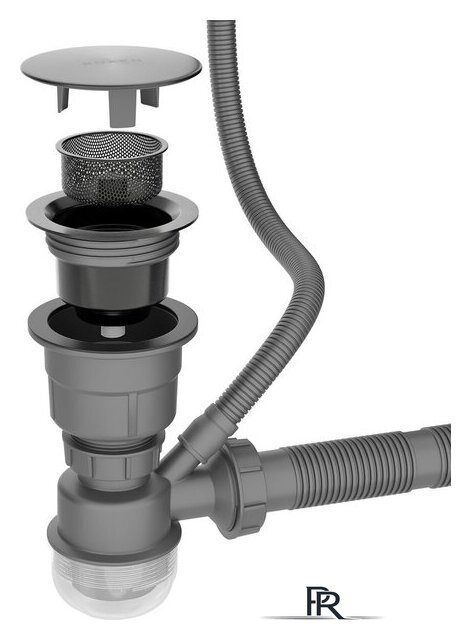 Кухонная мойка Roxen Simple 560220-60B-GR графит/текстурная PVD покрытие (с коландером и дозатором) - Изображение №18 — Интернет-магазин ПроЗаказ