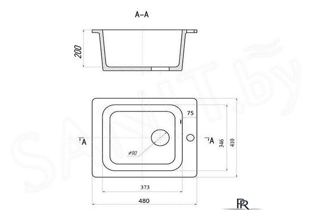 Кухонная мойка Wisent WA11-11 (с сифоном) - Изображение №5 — Интернет-магазин ПроЗаказ