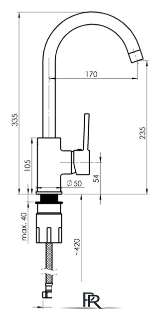 Смеситель Rubineta Axe-33 (бронзовый) - Изображение №2 — Интернет-магазин ПроЗаказ