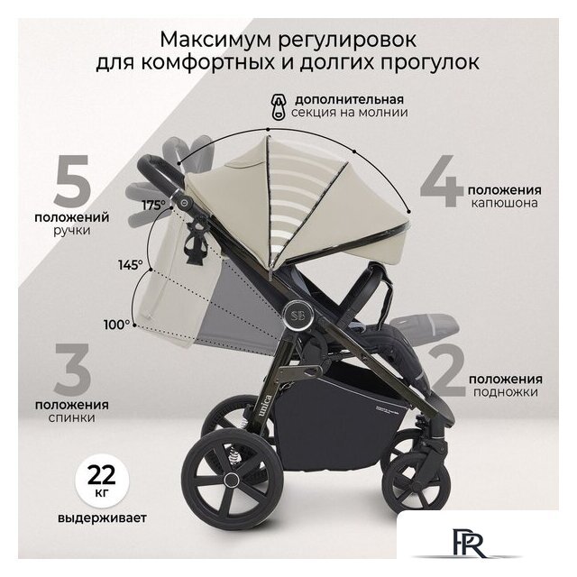 Коляска прогулочная «книга» Sweet Baby Unica (оливковый зеленый) - Изображение №5 — Интернет-магазин ПроЗаказ
