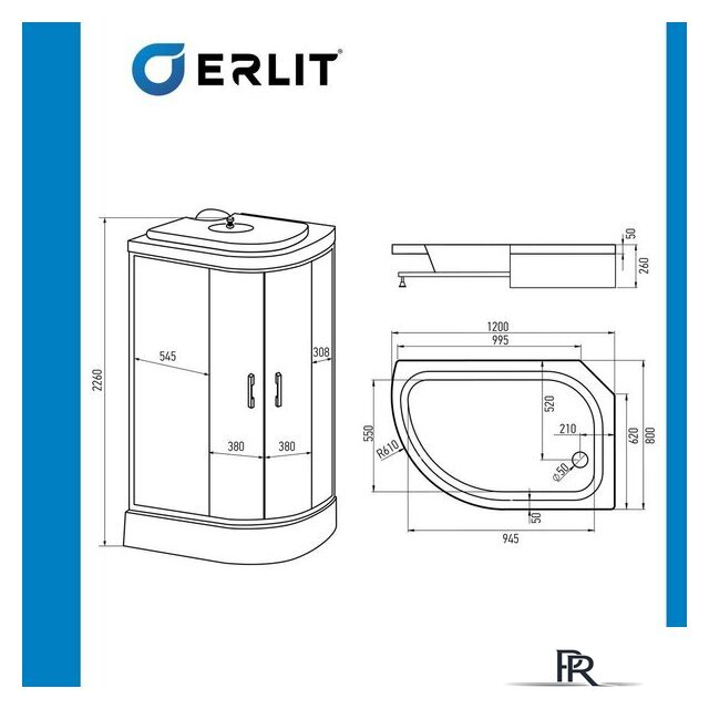Душевая кабина Erlit ER351226R-C2-RUS (120х80) - Изображение №5 — Интернет-магазин ПроЗаказ