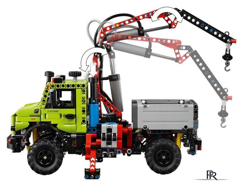 Конструктор LEGO 42242 Грузовик Mercedes-Benz Unimog U 5023 с краном - Изображение №6 — Интернет-магазин ПроЗаказ
