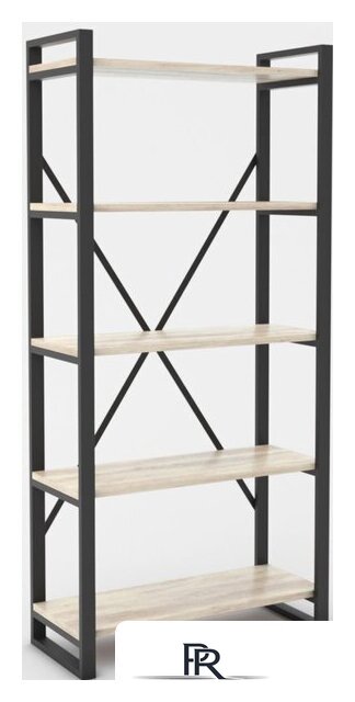 Стеллаж Hype Mebel Стандарт-2 80x170 (черный/древесина белая) - Изображение №1 — Интернет-магазин ПроЗаказ