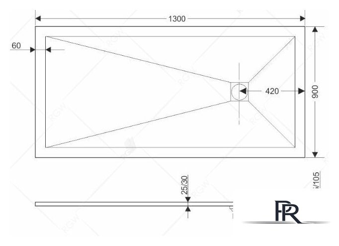 Душевой поддон RGW ST-0139W 130х90 - Изображение №2 — Интернет-магазин ПроЗаказ