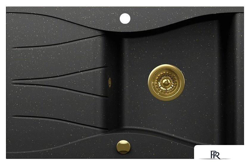 Кухонная мойка Kernau KGSO 6078 1B1D Deep Black + Gold Metallic - Изображение №1 — Интернет-магазин ПроЗаказ