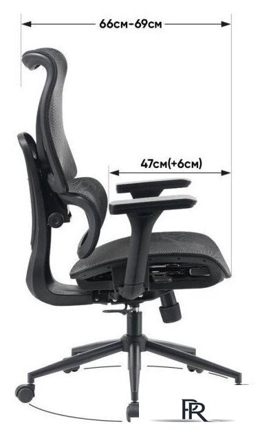 Офисное кресло myroo Office Wizard HS-3853H-1-B (black) - Изображение №3 — Интернет-магазин ПроЗаказ