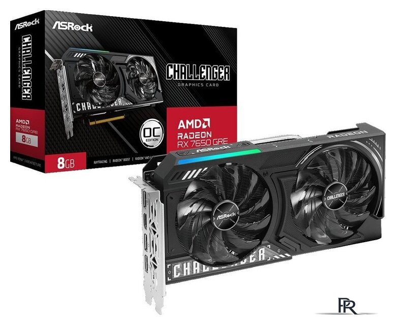Видеокарта ASRock Radeon RX 7650 GRE Challenger 8GB OC RX7650GRE CL 8GO - Изображение №6 — Интернет-магазин ПроЗаказ