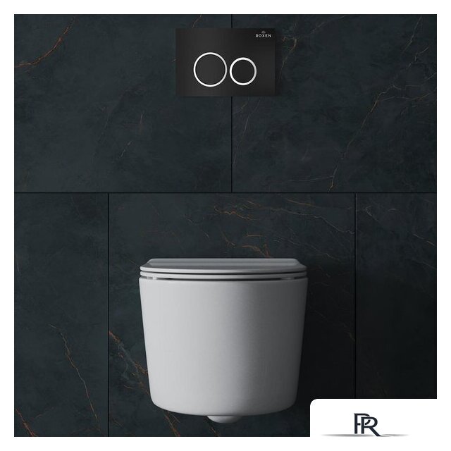 Унитаз подвесной Roxen Simple Compact в комплекте с инсталляцией StounFix Dual Fresh 6 в 1 911522 (кнопка: черный матовый) - Изображение №17 — Интернет-магазин ПроЗаказ