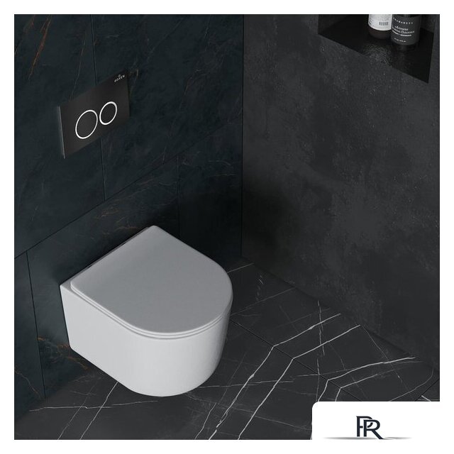 Унитаз подвесной Roxen Simple Compact в комплекте с инсталляцией StounFix Dual Fresh 6 в 1 911522 (кнопка: черный матовый) - Изображение №12 — Интернет-магазин ПроЗаказ